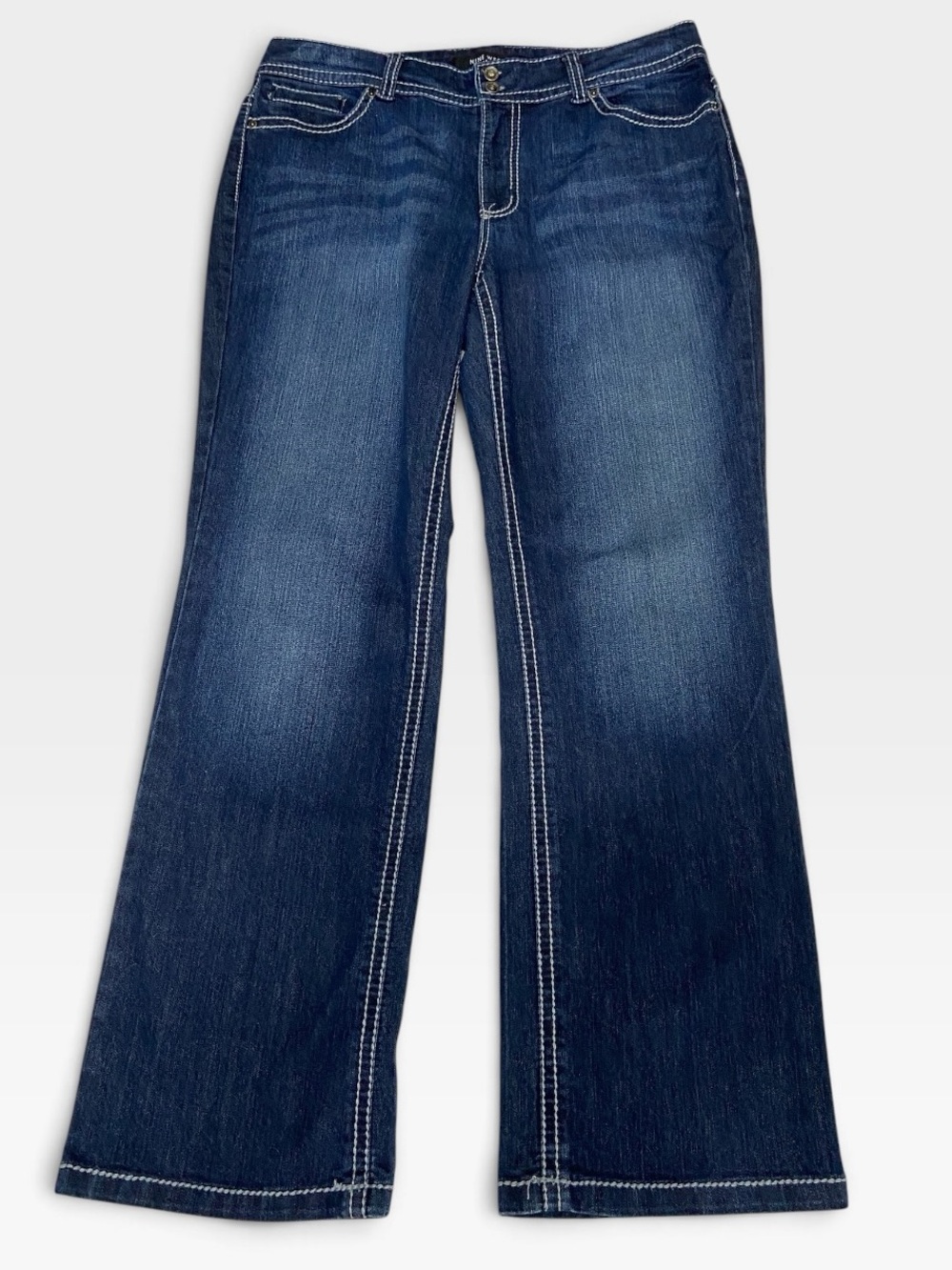 Nine West 35x30 Inch Embellished Pocket Blue Jeans Women’s 14